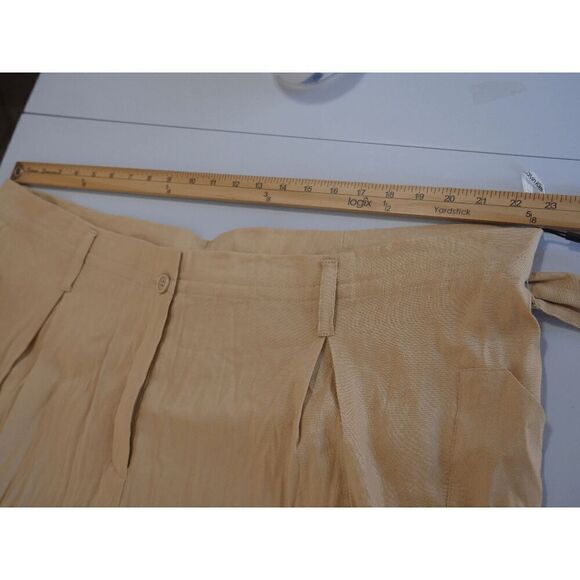 Calvin Klein Woman's Plus Size High-Rise Tie-Waist Cargo Linen Blend Pants 22W - Picture 2 of 8
